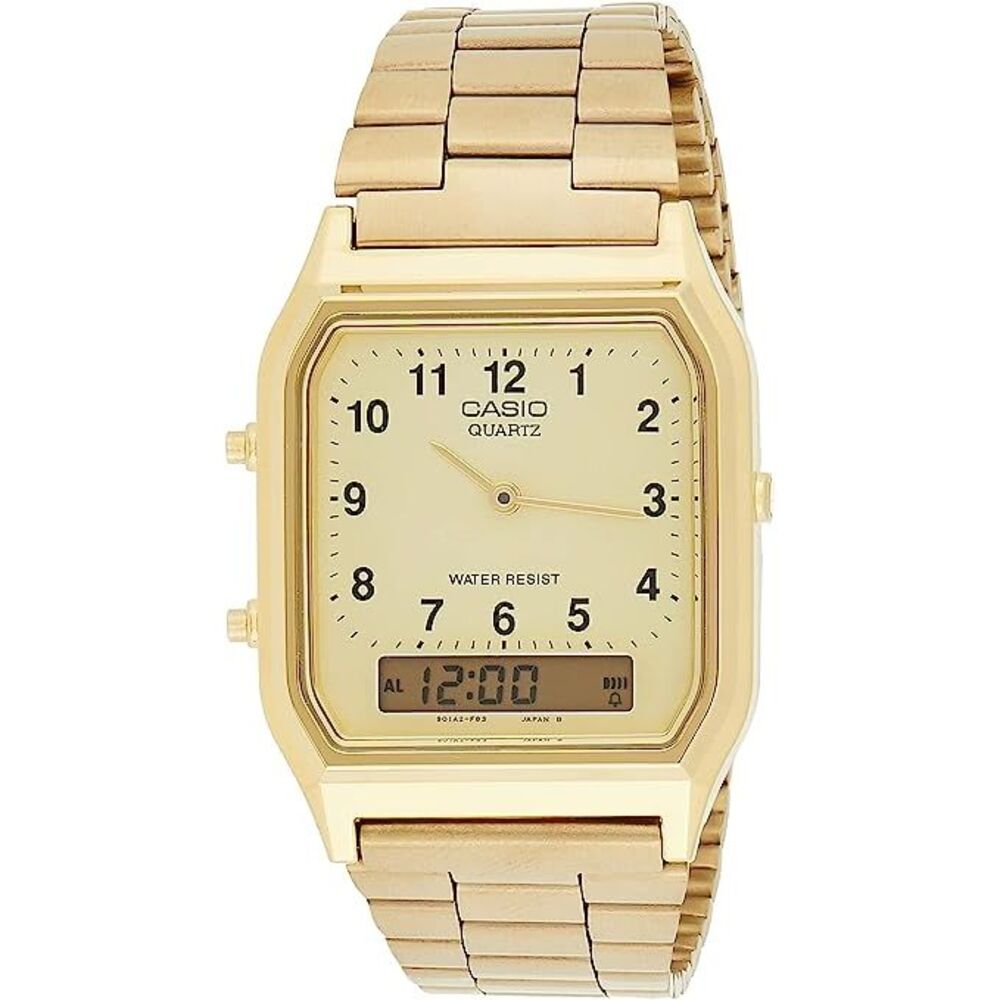 Casio Gold Analog & Digital Mens Watch